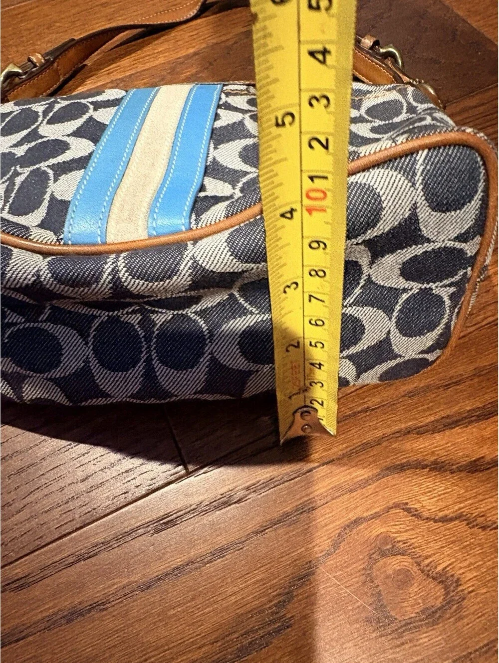 Y2K Coach Signature Denim Sufflette Mini Shoulder Bag Style 7041